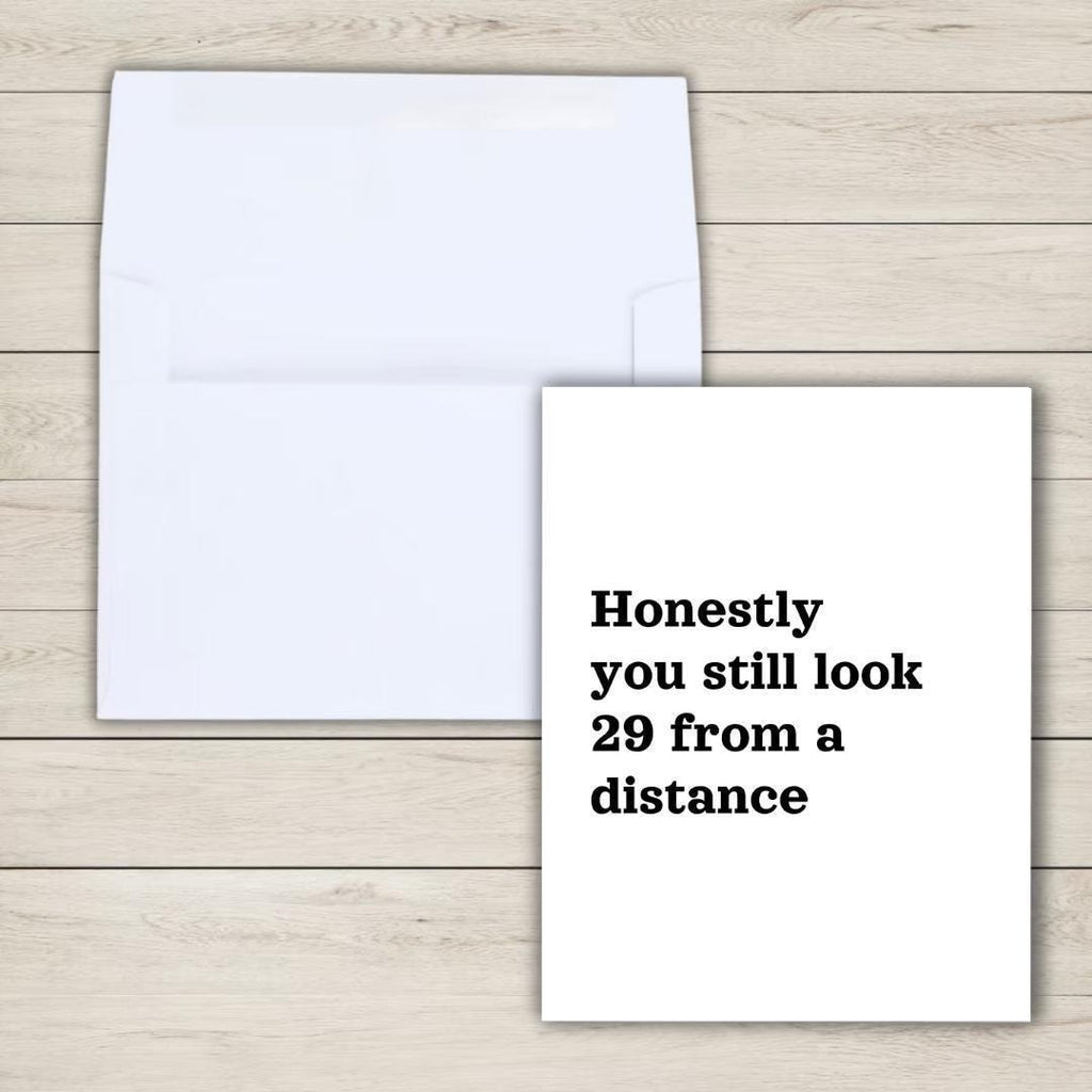You Still Look 29 from a Distance 30th Birthday Card - rude and funny birthday card by Northern Wind Creative