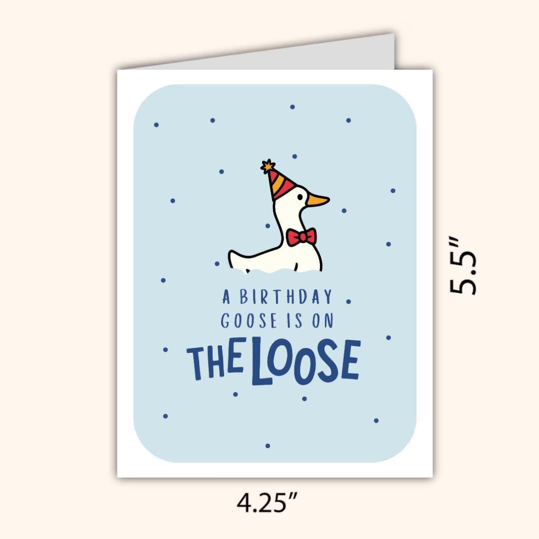 Silly Goose Birthday Card - rude and funny Father’s Day card by Northern Wind Creative