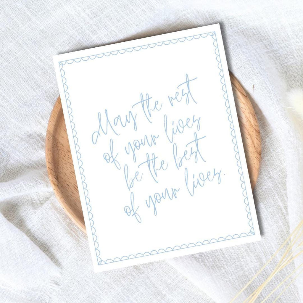 Handmade Wedding Congratulations Card, "The Best of Your Lives" - rude and funny wedding card by Northern Wind Creative