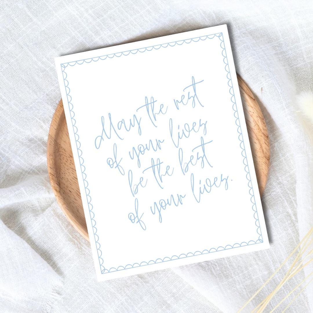 Handmade Wedding Congratulations Card, "The Best of Your Lives" - rude and funny wedding card by Northern Wind Creative