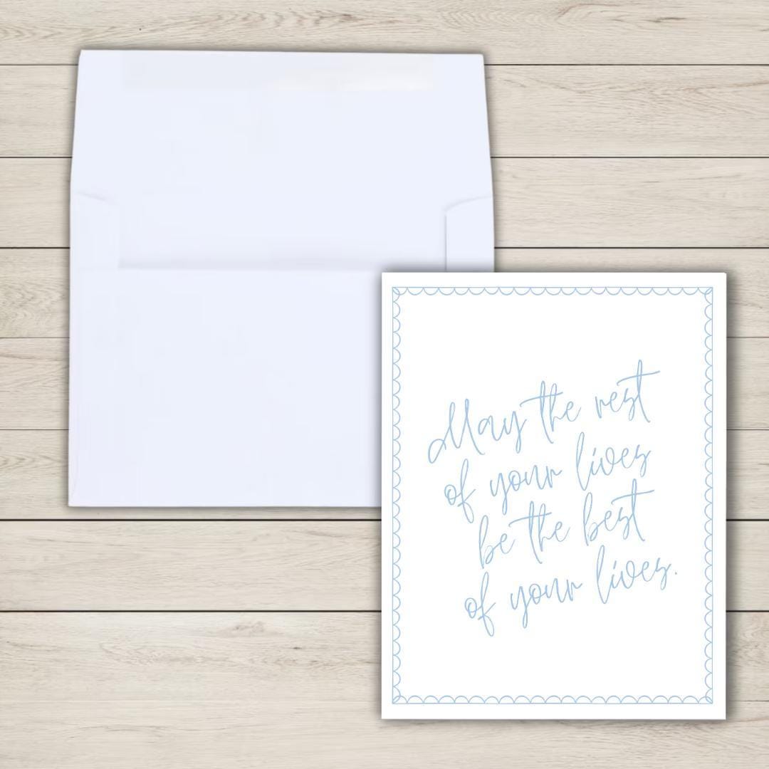 Handmade Wedding Congratulations Card, "The Best of Your Lives" - rude and funny wedding card by Northern Wind Creative