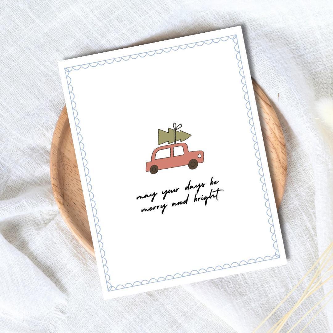 Merry Christmas Card: 'May Your Days Be Merry & Bright' - rude and funny Christmas card by Northern Wind Creative