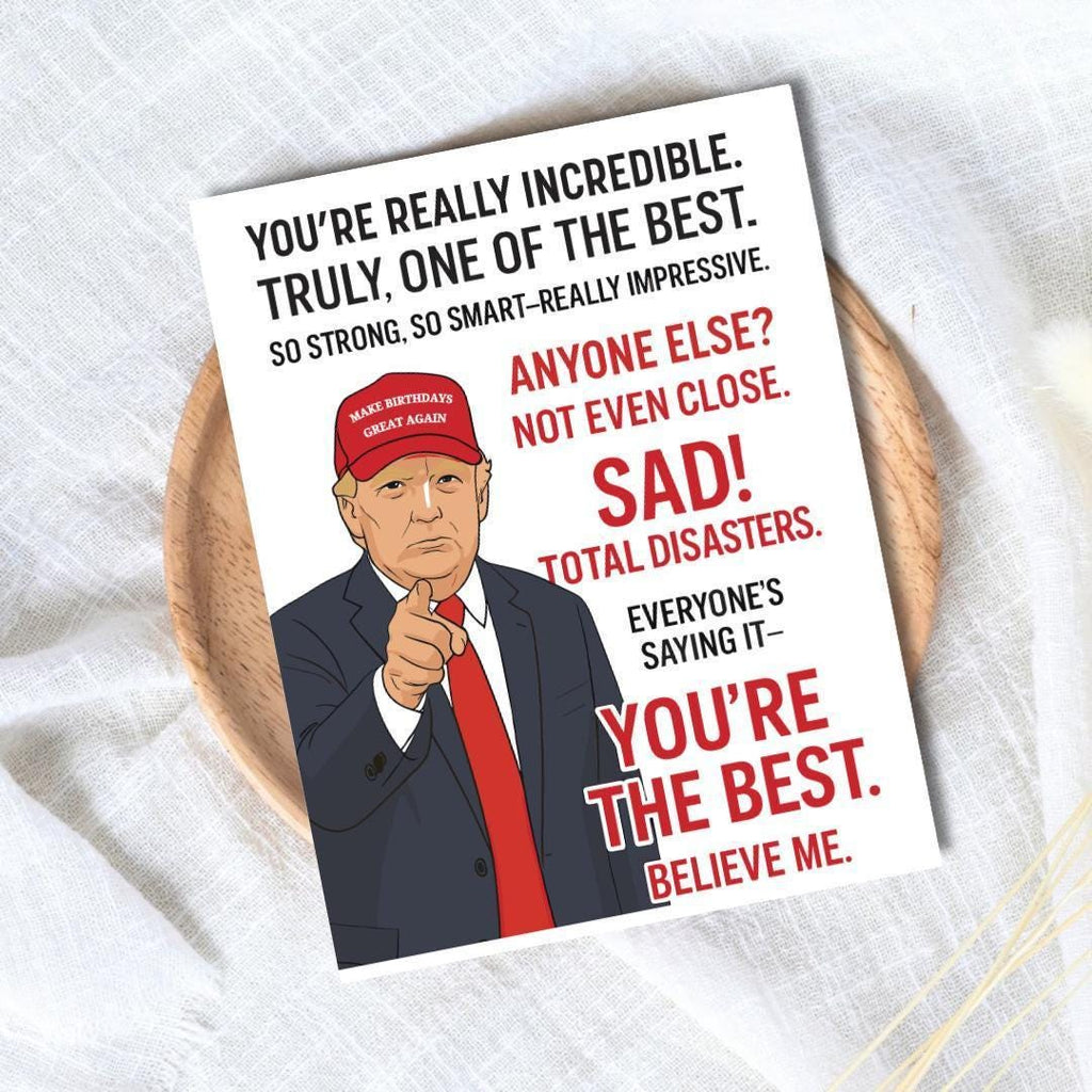 Funny Trump Birthday Card - rude and funny Father’s Day card by Northern Wind Creative