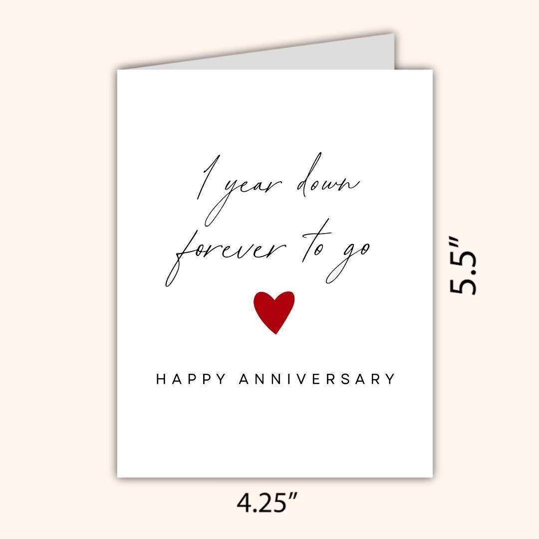 1st Anniversary Card: Original Design, 4.25" X 5.5" - rude and funny anniversary card by Northern Wind Creative