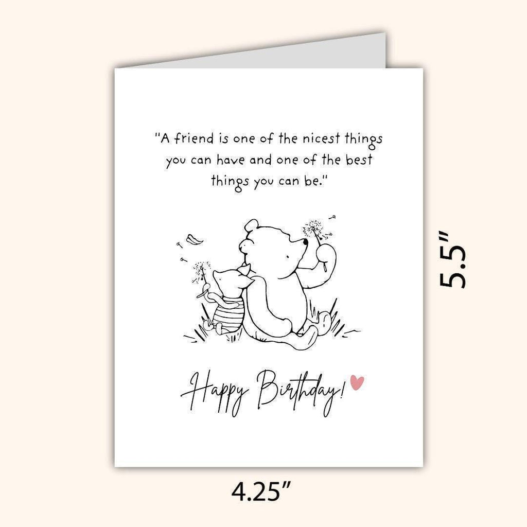 Winnie the Pooh Birthday Card - rude and funny birthday card by Northern Wind Creative