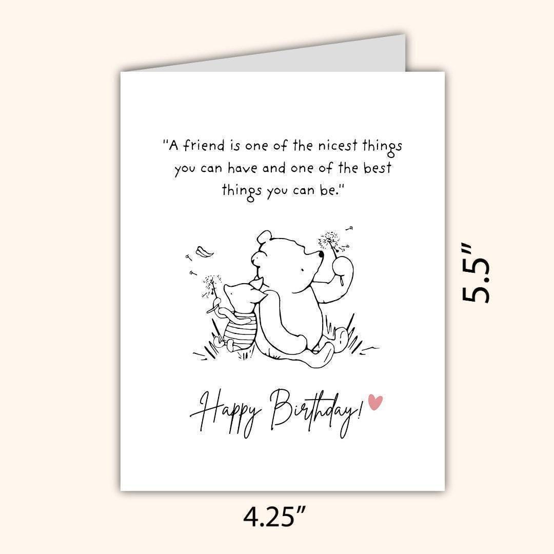 Winnie the Pooh Birthday Card - rude and funny birthday card by Northern Wind Creative