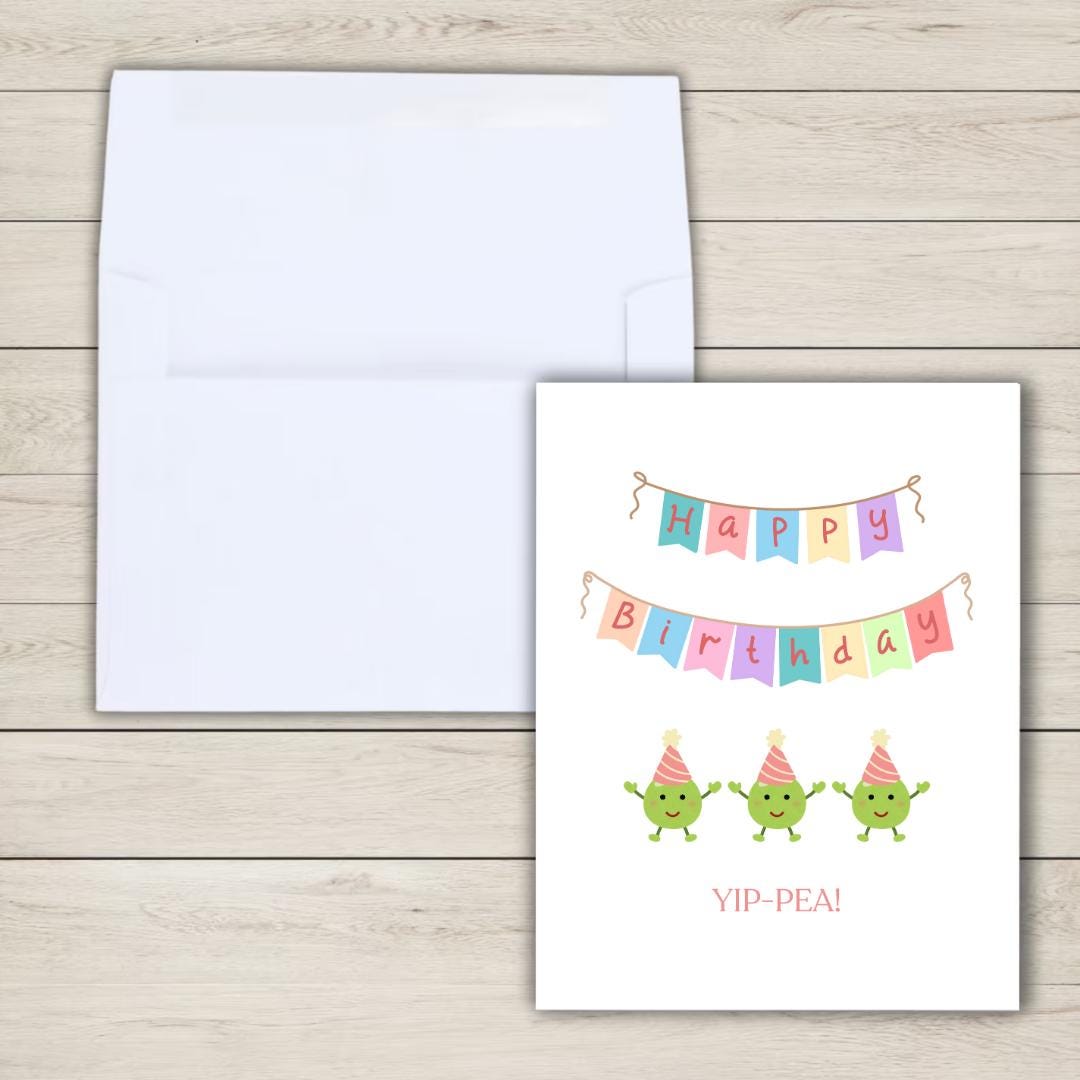 Yip-Pea Birthday Card - rude and funny birthday card by Northern Wind Creative