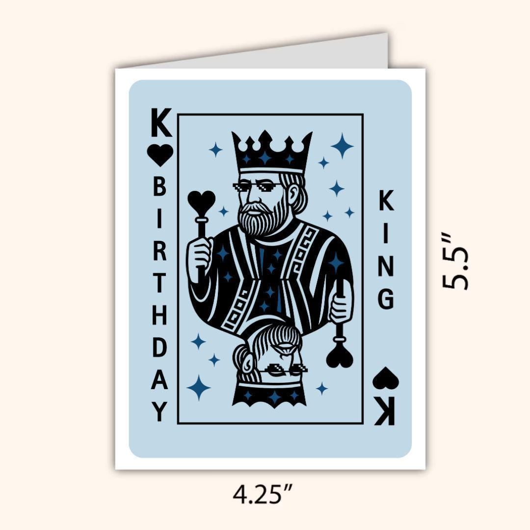 Birthday King Playing Card: Funny Card for Him - rude and funny Father’s Day card by Northern Wind Creative
