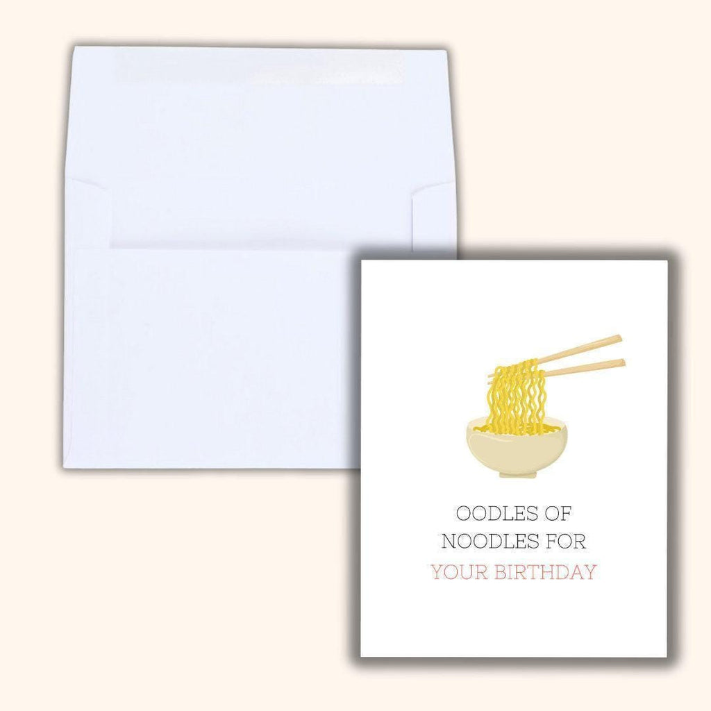 Noodles Birthday Card - rude and funny Father’s Day card by Northern Wind Creative