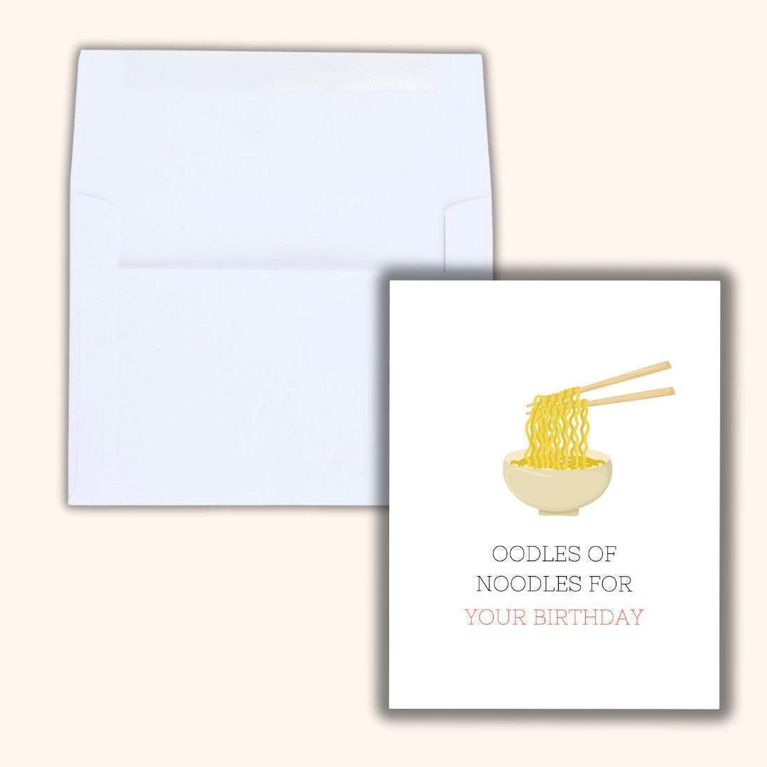 Noodles Birthday Card - rude and funny Father’s Day card by Northern Wind Creative