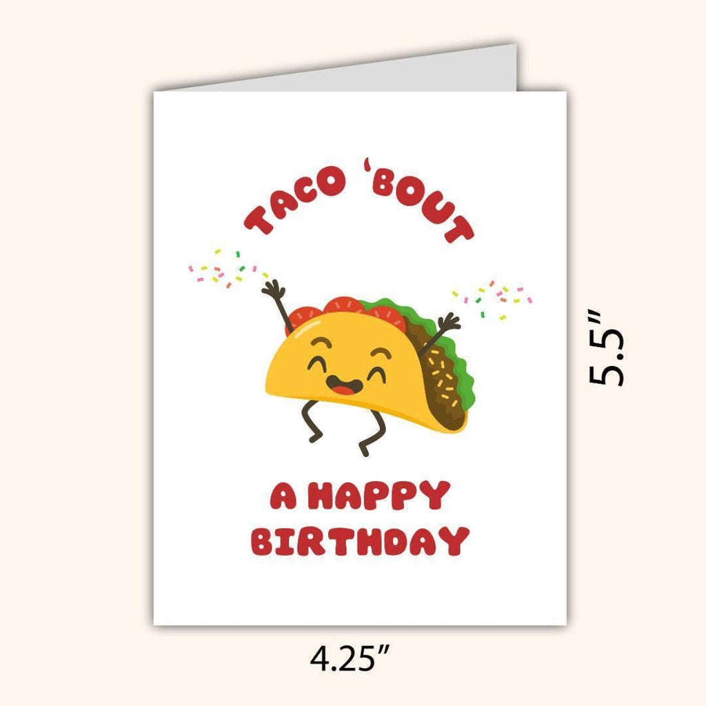 Funny Taco Birthday Card - rude and funny Father’s Day card by Northern Wind Creative