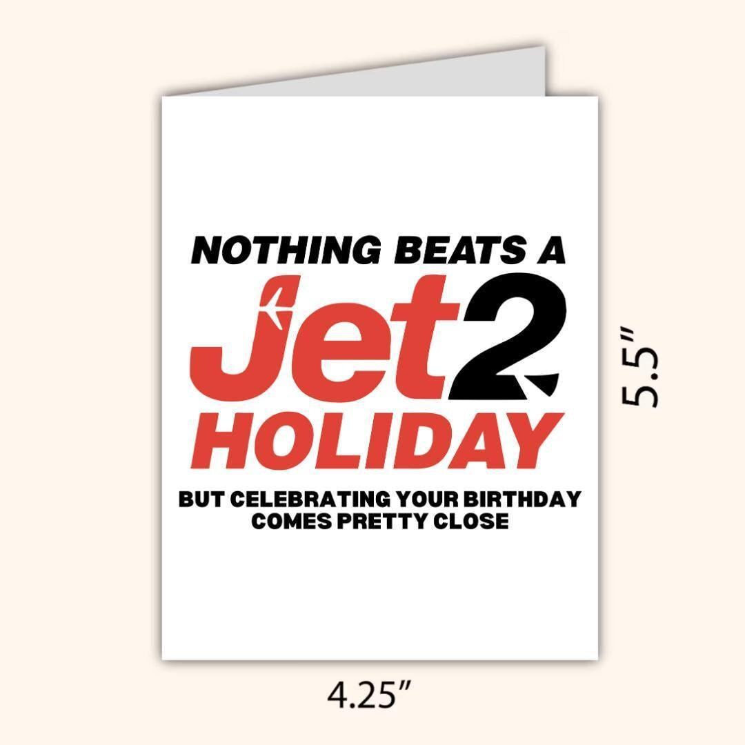 Jet2 Holiday Tiktok Meme Birthday Card - rude and funny Father’s Day card by Northern Wind Creative