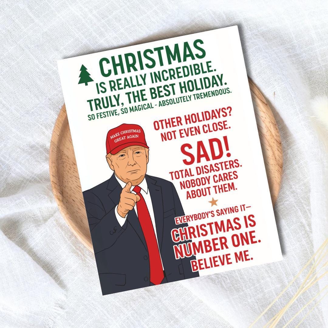 Funny Trump Christmas Card: Make Christmas Great Again - rude and funny Christmas card by Northern Wind Creative