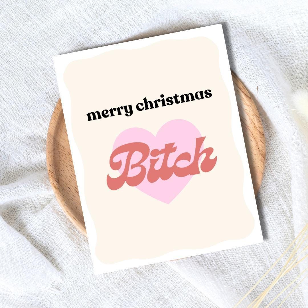 Funny Best Friend Christmas Card - rude and funny Christmas card by Northern Wind Creative