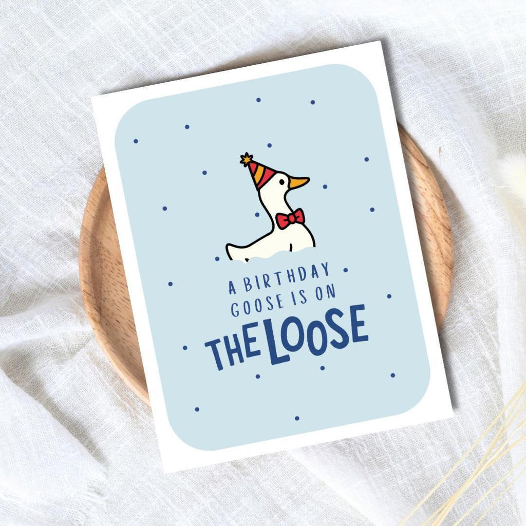 Silly Goose Birthday Card - rude and funny Father’s Day card by Northern Wind Creative
