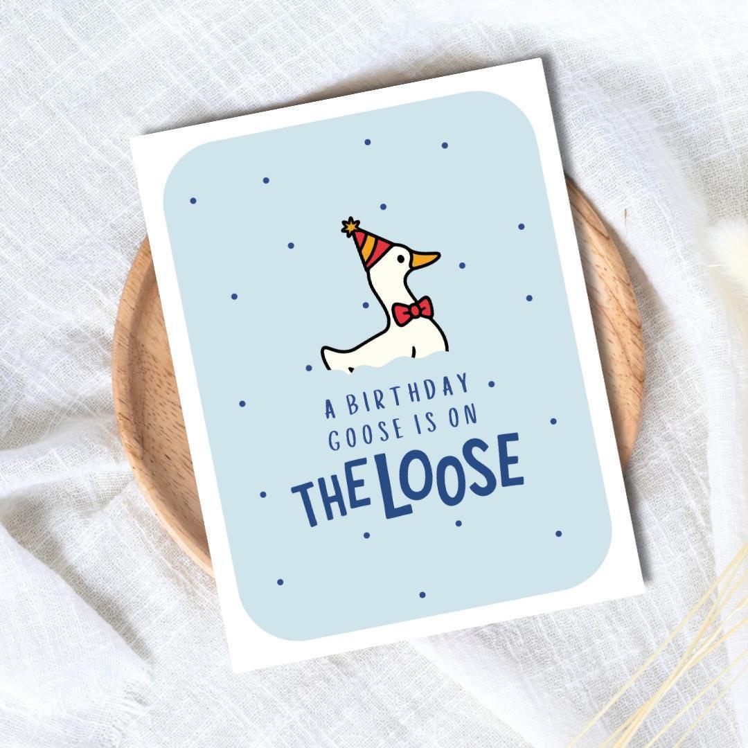 Silly Goose Birthday Card - rude and funny Father’s Day card by Northern Wind Creative
