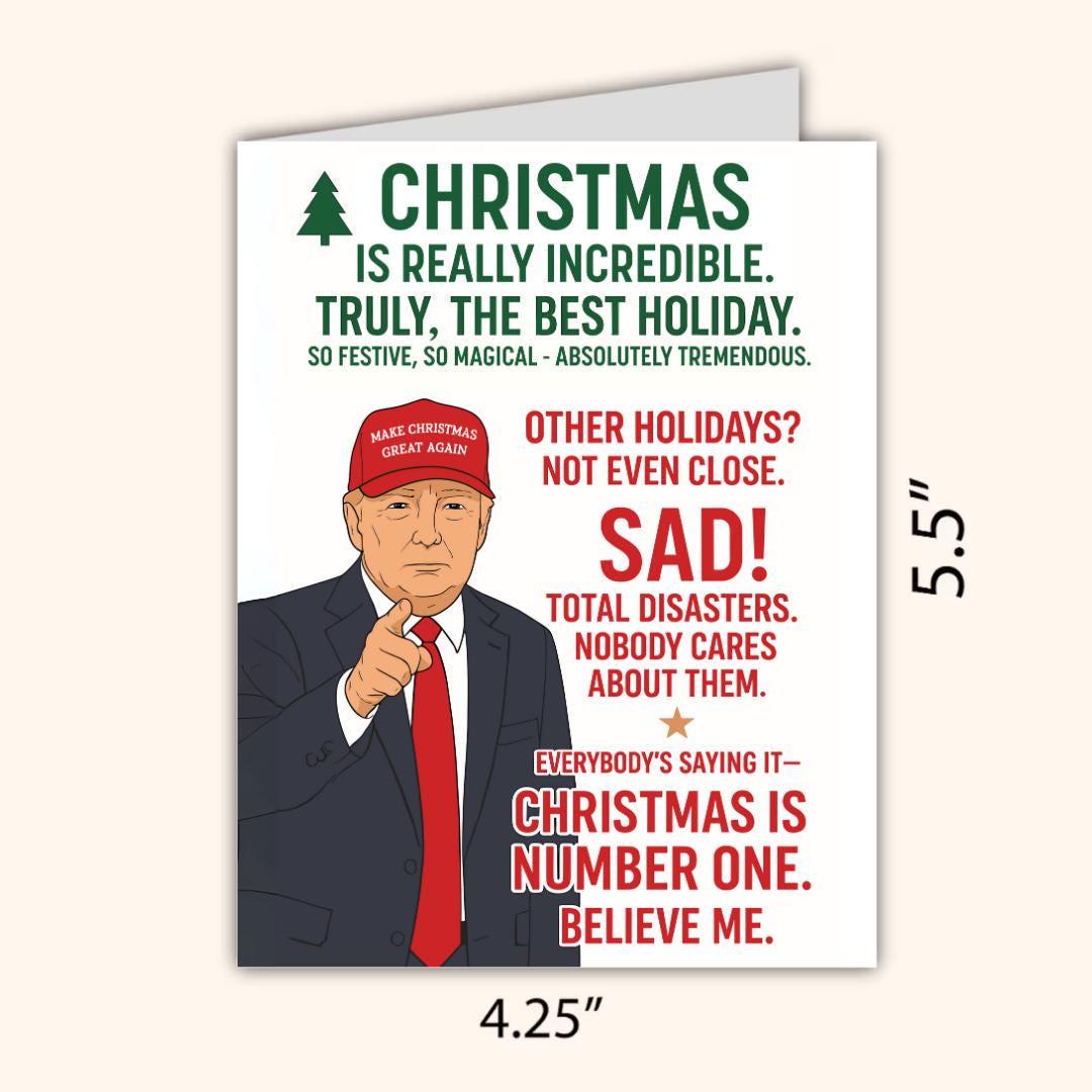 Funny Trump Christmas Card: Make Christmas Great Again - rude and funny Christmas card by Northern Wind Creative