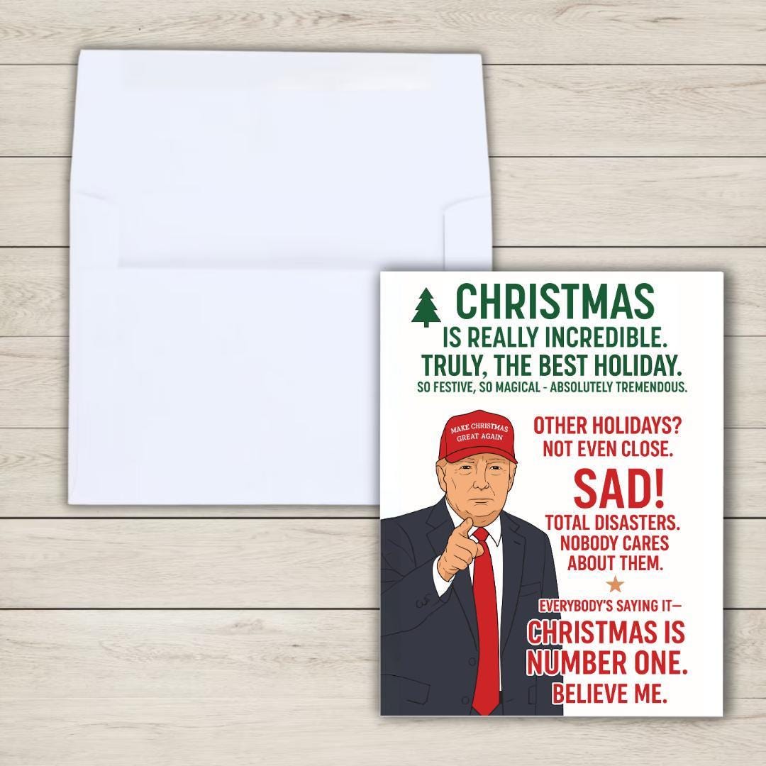Funny Trump Christmas Card: Make Christmas Great Again - rude and funny Christmas card by Northern Wind Creative