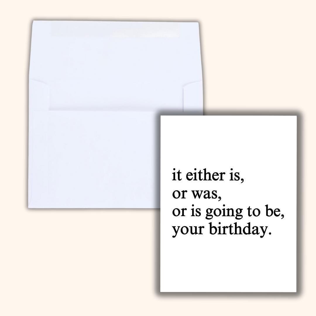"It Either Is, or Was..." Birthday Card - rude and funny Father’s Day card by Northern Wind Creative