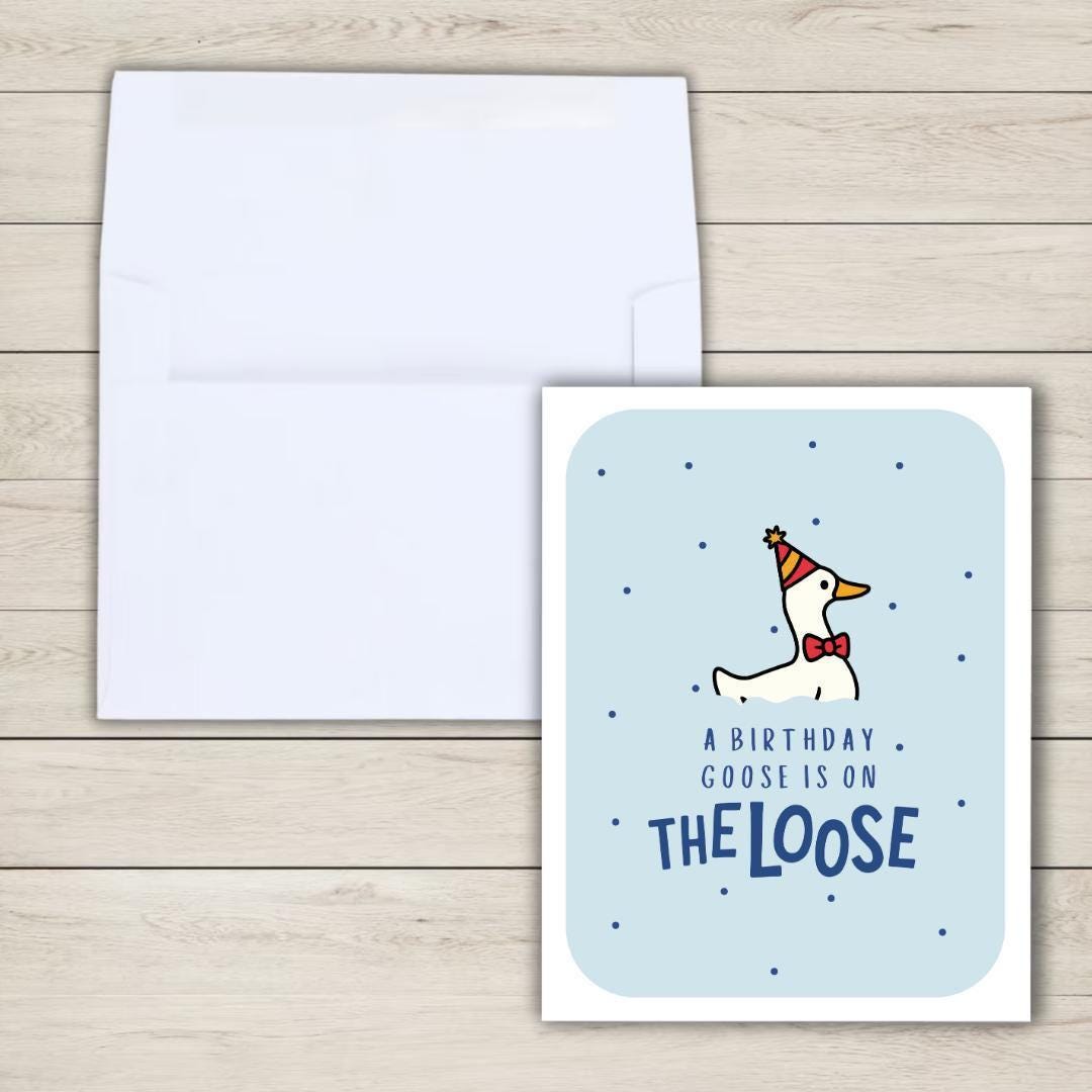 Silly Goose Birthday Card - rude and funny Father’s Day card by Northern Wind Creative