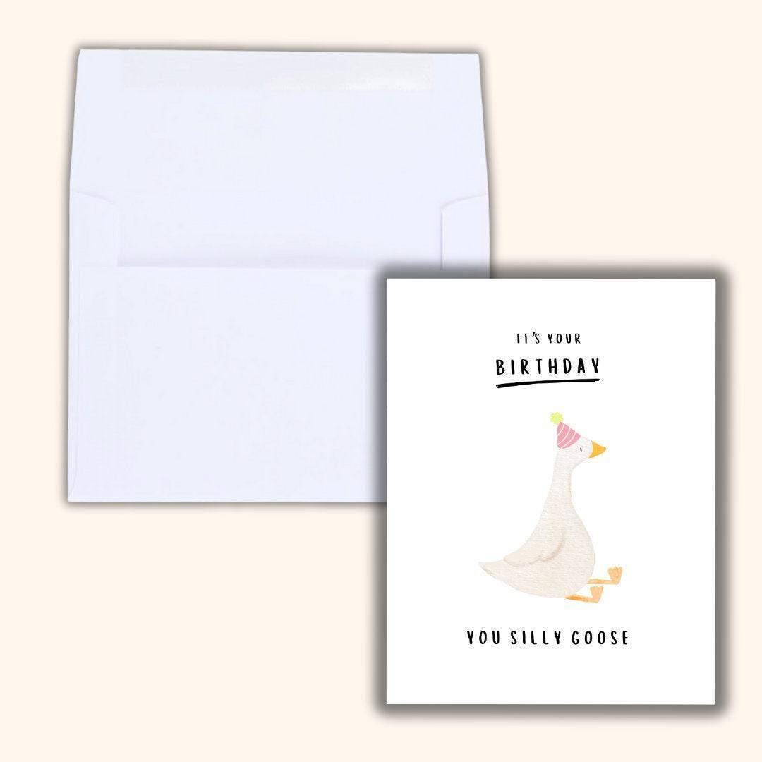 Silly Goose Birthday Card - rude and funny Father’s Day card by Northern Wind Creative