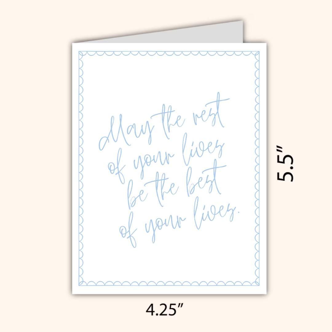 Handmade Wedding Congratulations Card, "The Best of Your Lives" - rude and funny wedding card by Northern Wind Creative