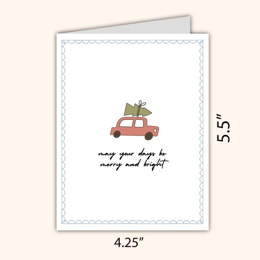 Merry Christmas Card: 'May Your Days Be Merry & Bright' - rude and funny Christmas card by Northern Wind Creative