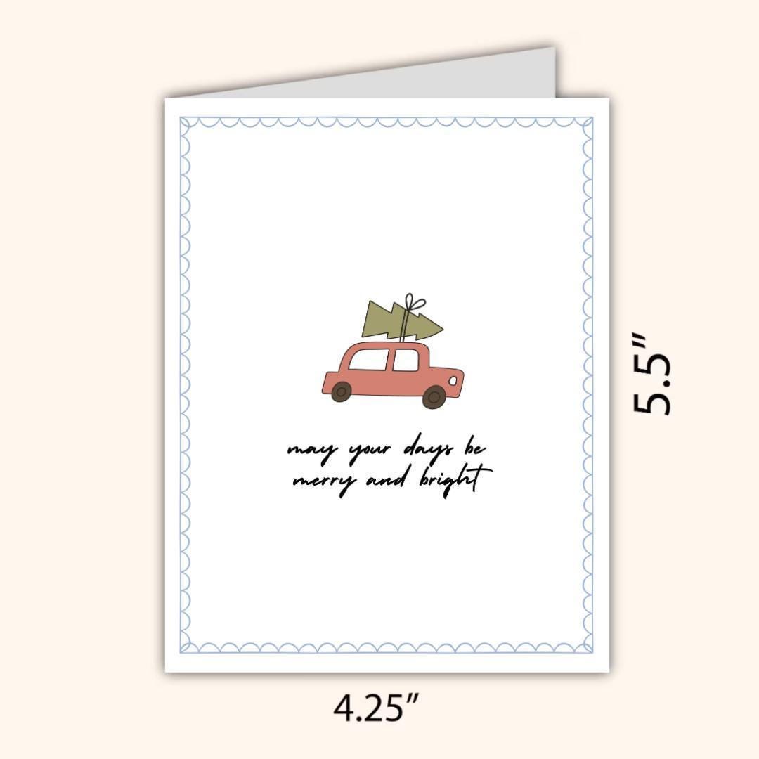 Merry Christmas Card: 'May Your Days Be Merry & Bright' - rude and funny Christmas card by Northern Wind Creative