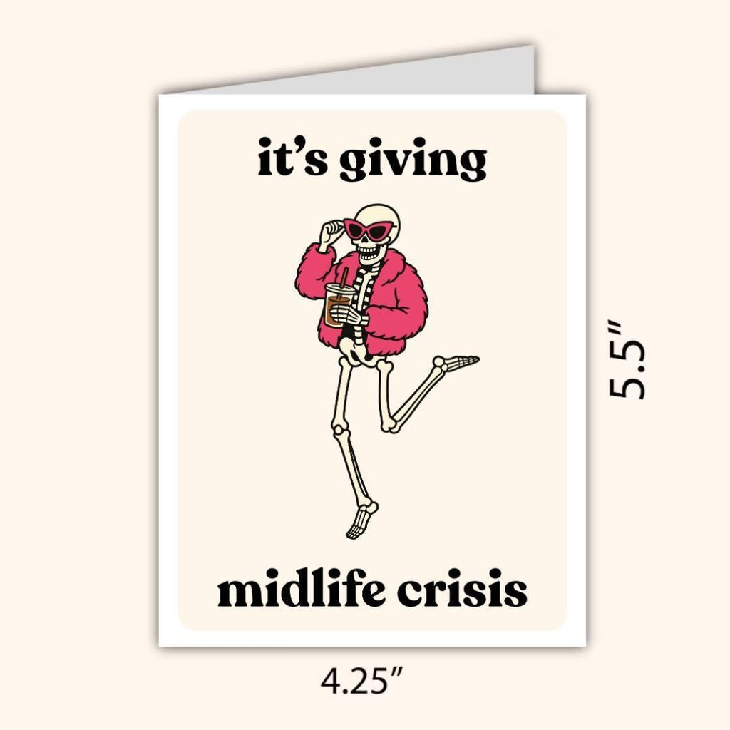 Funny 50th Birthday Card: It's Giving Midlife Crisis - rude and funny Father’s Day card by Northern Wind Creative