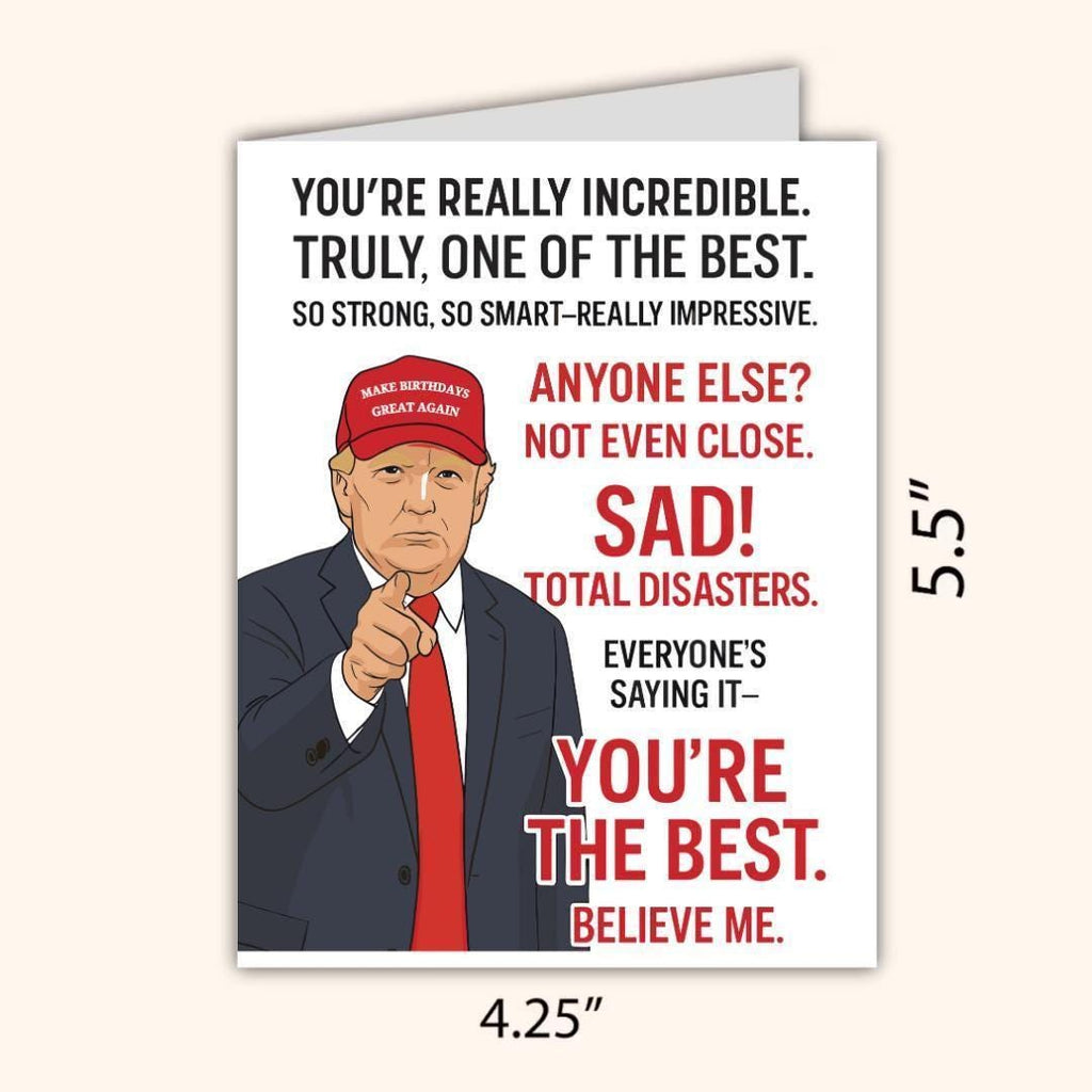 Funny Trump Birthday Card - rude and funny Father’s Day card by Northern Wind Creative