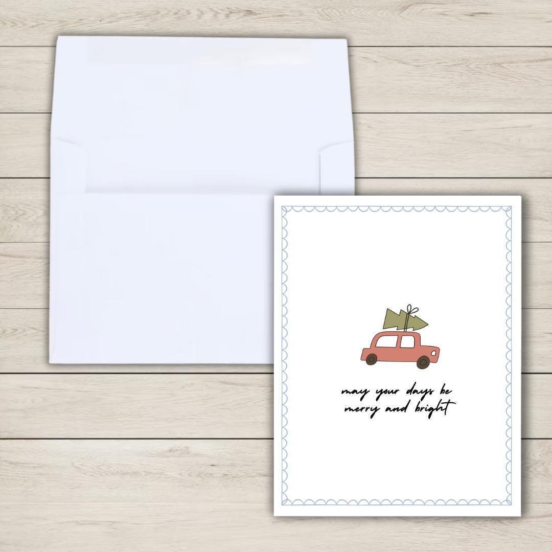 Merry Christmas Card: 'May Your Days Be Merry & Bright' - rude and funny Christmas card by Northern Wind Creative
