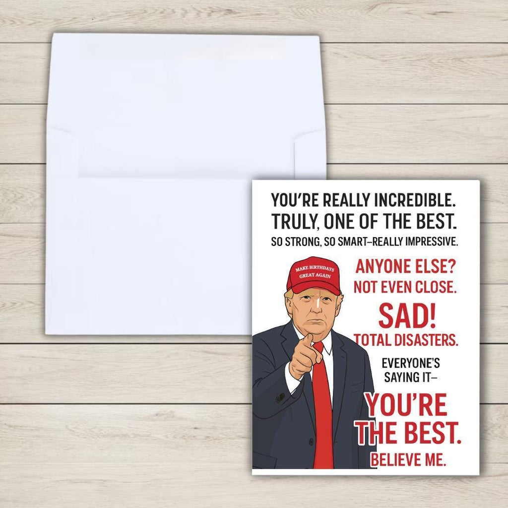Funny Trump Birthday Card - rude and funny Father’s Day card by Northern Wind Creative