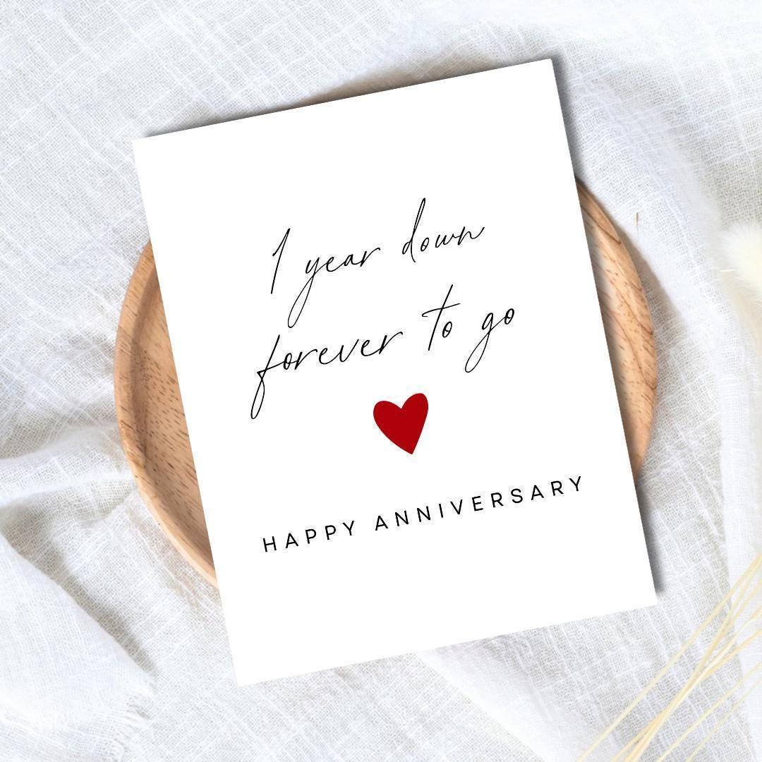 1st Anniversary Card: Original Design, 4.25" X 5.5" - rude and funny anniversary card by Northern Wind Creative