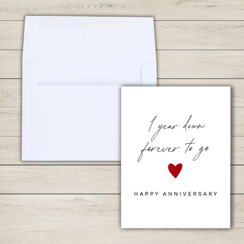1st Anniversary Card: Original Design, 4.25" X 5.5" - rude and funny anniversary card by Northern Wind Creative