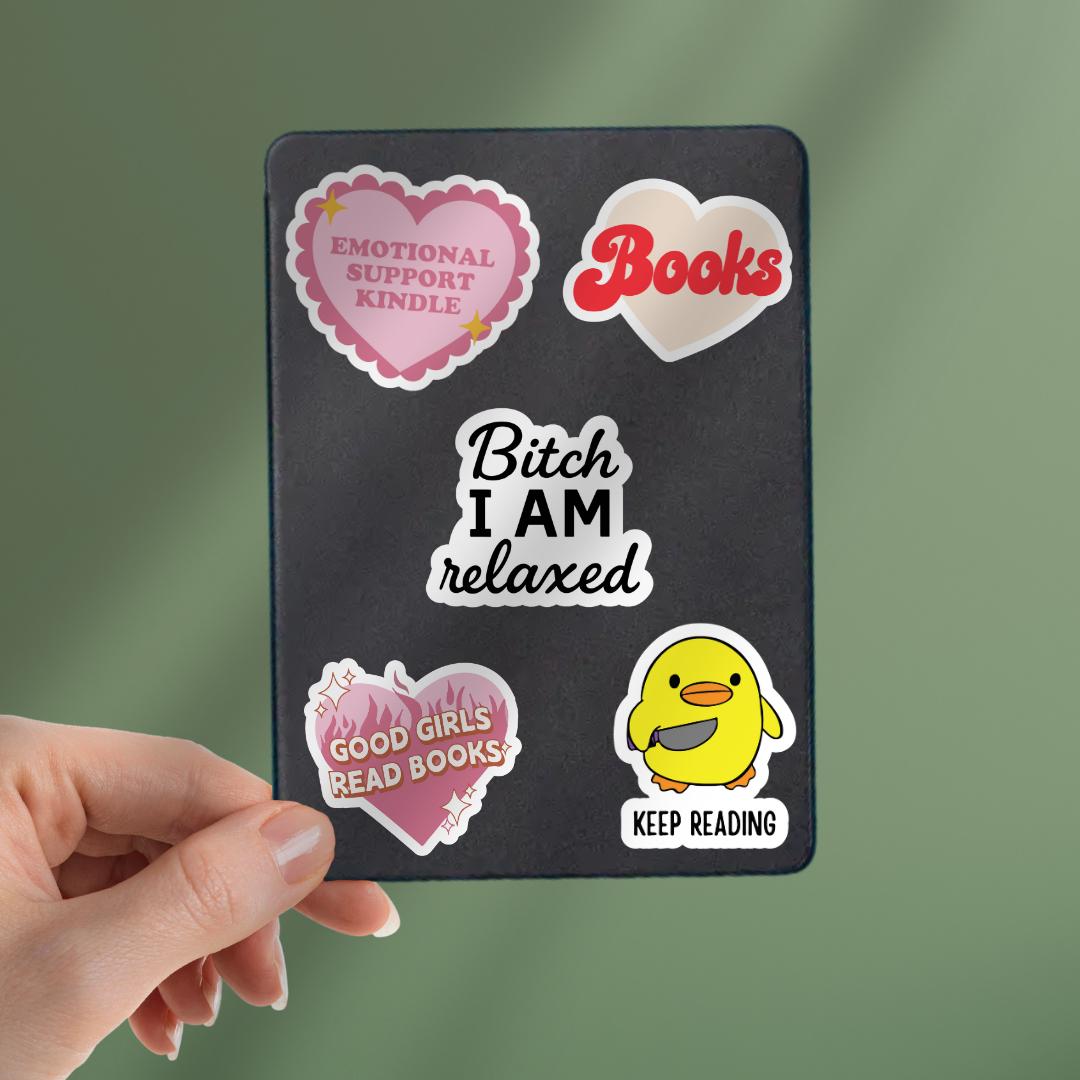 Bitch I Am Relaxed Vinyl Sticker, Funny Laptop Decal sticker by Magic & Meaning
