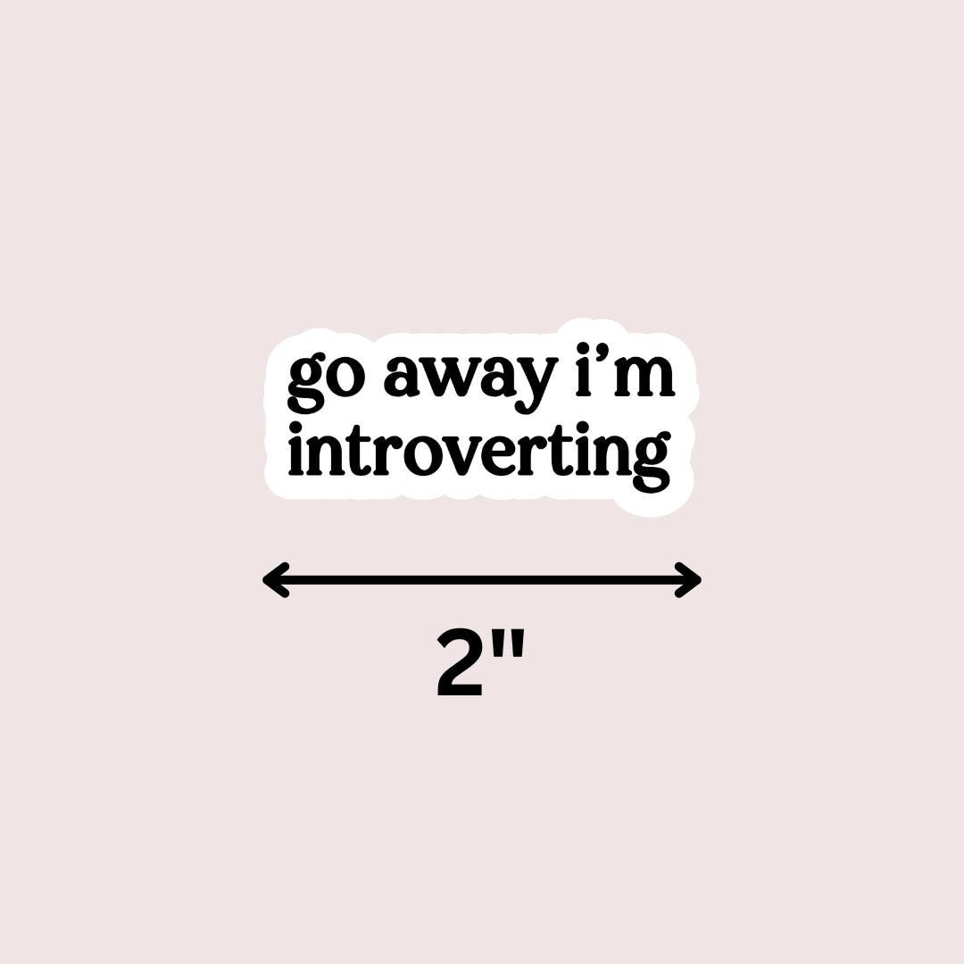 Go Away I'm Introverted Kindle Sticker: Funny Book Lover Laptop Decal sticker by Magic & Meaning