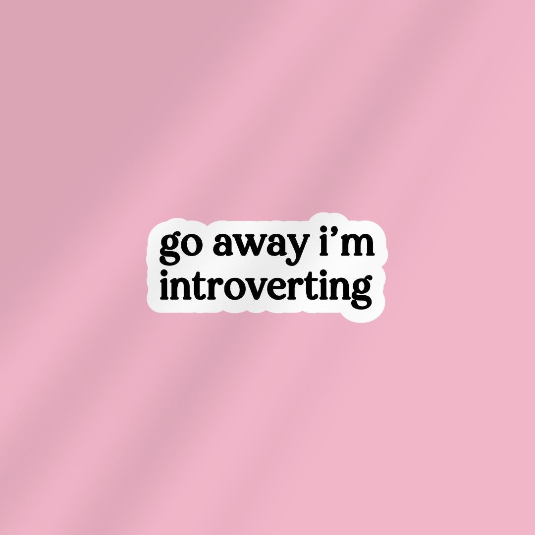 Go Away I'm Introverted Kindle Sticker: Funny Book Lover Laptop Decal sticker by Magic & Meaning