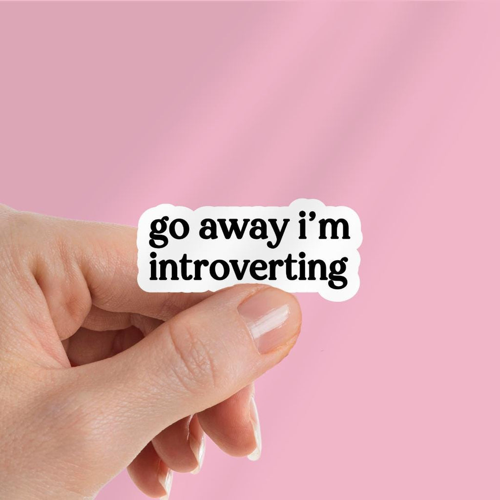 Go Away I'm Introverted Kindle Sticker: Funny Book Lover Laptop Decal sticker by Magic & Meaning
