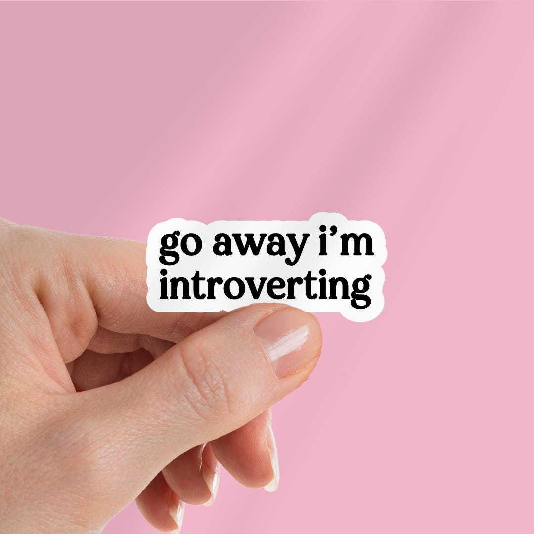 Go Away I'm Introverted Kindle Sticker: Funny Book Lover Laptop Decal sticker by Magic & Meaning