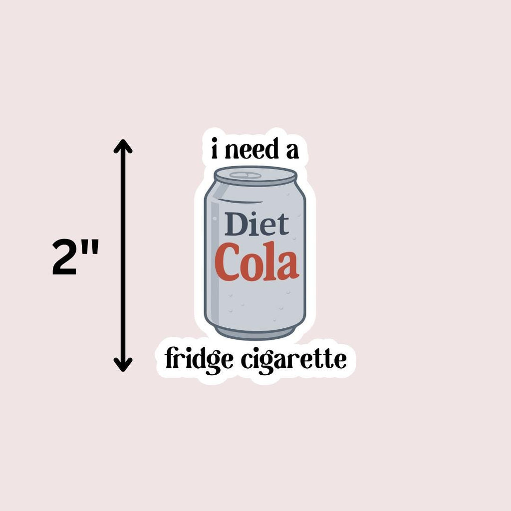 Diet Cola Fridge Cigarette Kindle Sticker: Stocking Stuffer For Reader sticker by Magic & Meaning
