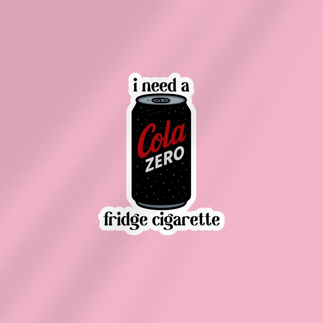 Cola Zero Fridge Cigarette Kindle Sticker: Stocking Stuffer For Reader sticker by Magic & Meaning