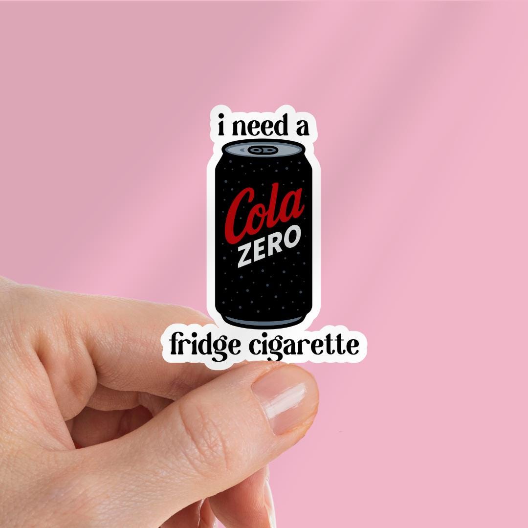 Cola Zero Fridge Cigarette Kindle Sticker: Stocking Stuffer For Reader sticker by Magic & Meaning