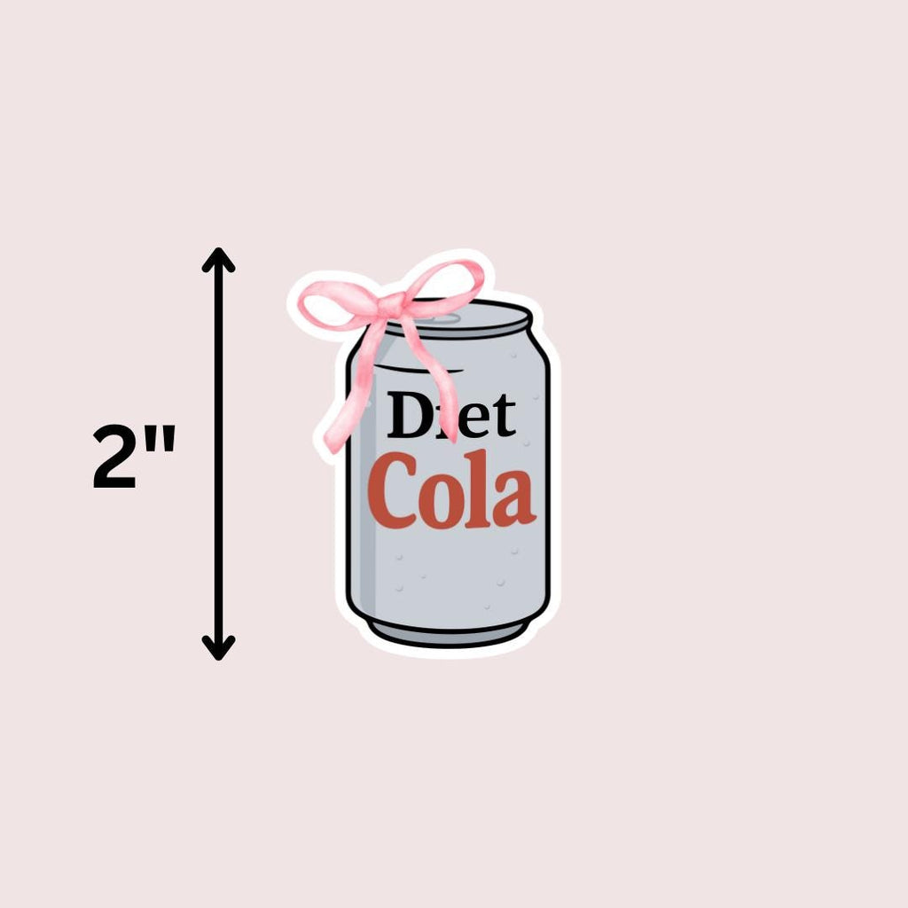 Diet Cola Pink Bow Kindle Sticker: Book Lover Vinyl Decal sticker by Magic & Meaning