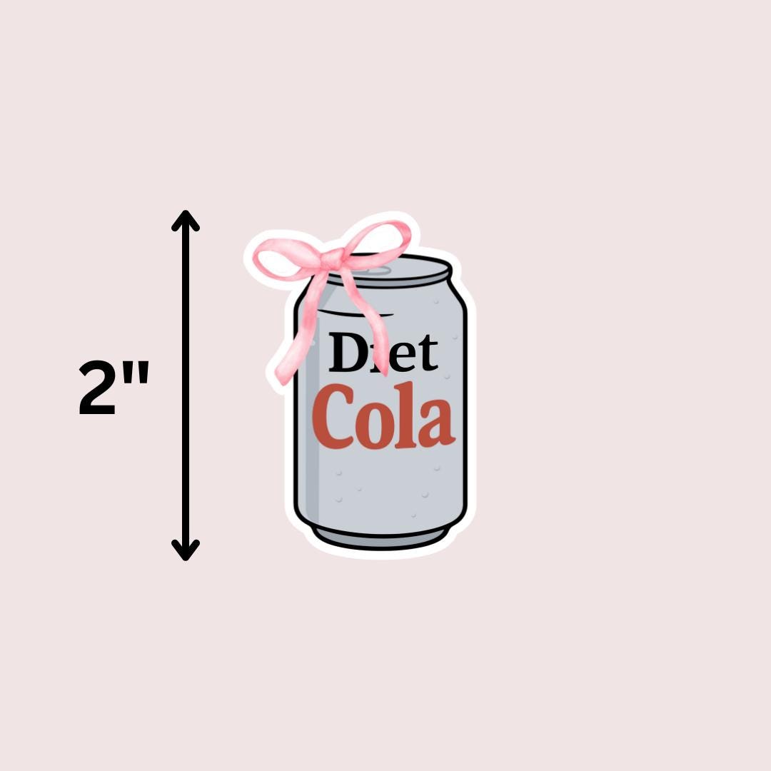 Diet Cola Pink Bow Kindle Sticker: Book Lover Vinyl Decal sticker by Magic & Meaning