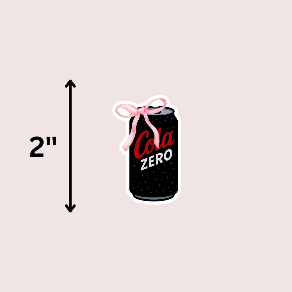 Cola Zero Pink Bow Kindle Sticker: Book Lover Water Bottle Sticker sticker by Magic & Meaning