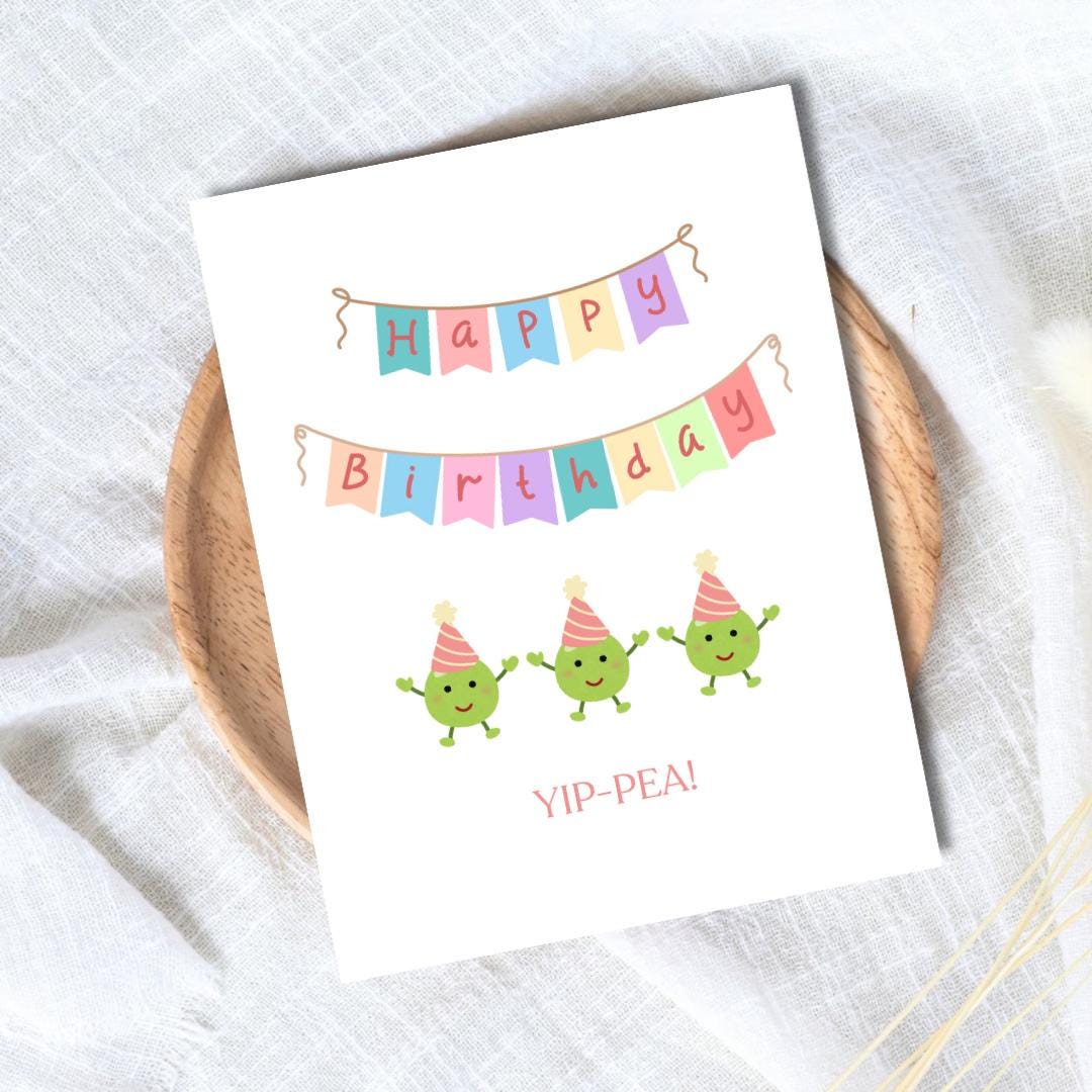 Yip-Pea Birthday Card - rude and funny birthday card by Northern Wind Creative