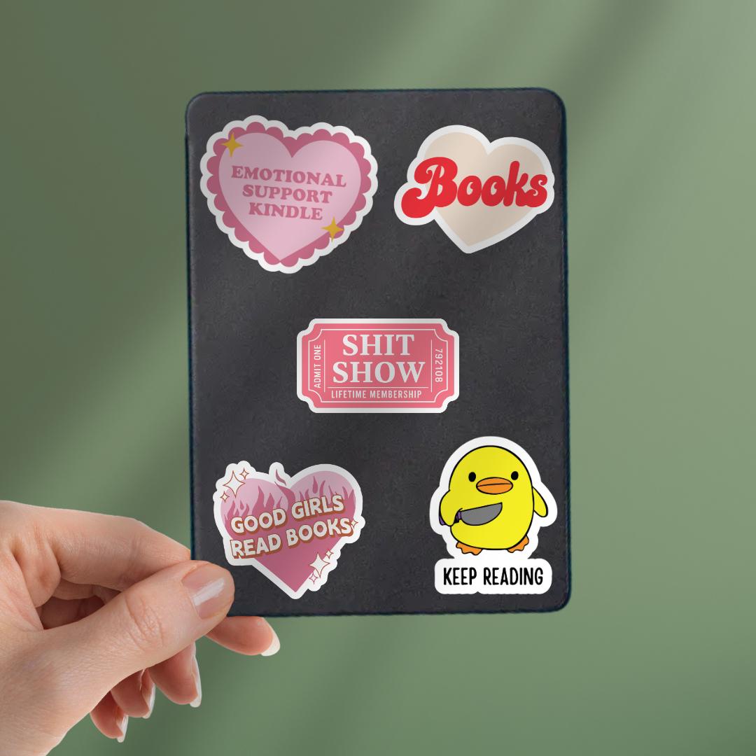 Bookish Shit Show Ticket Vinyl Sticker | For Water bottle, Laptop, Car, Kindle sticker by Magic & Meaning