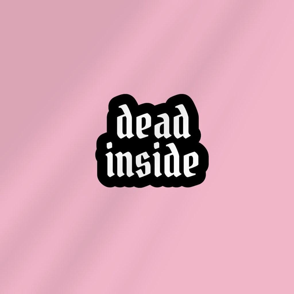 Dead Inside Kindle Sticker: Bookish Romantasy Laptop Decal sticker by Magic & Meaning