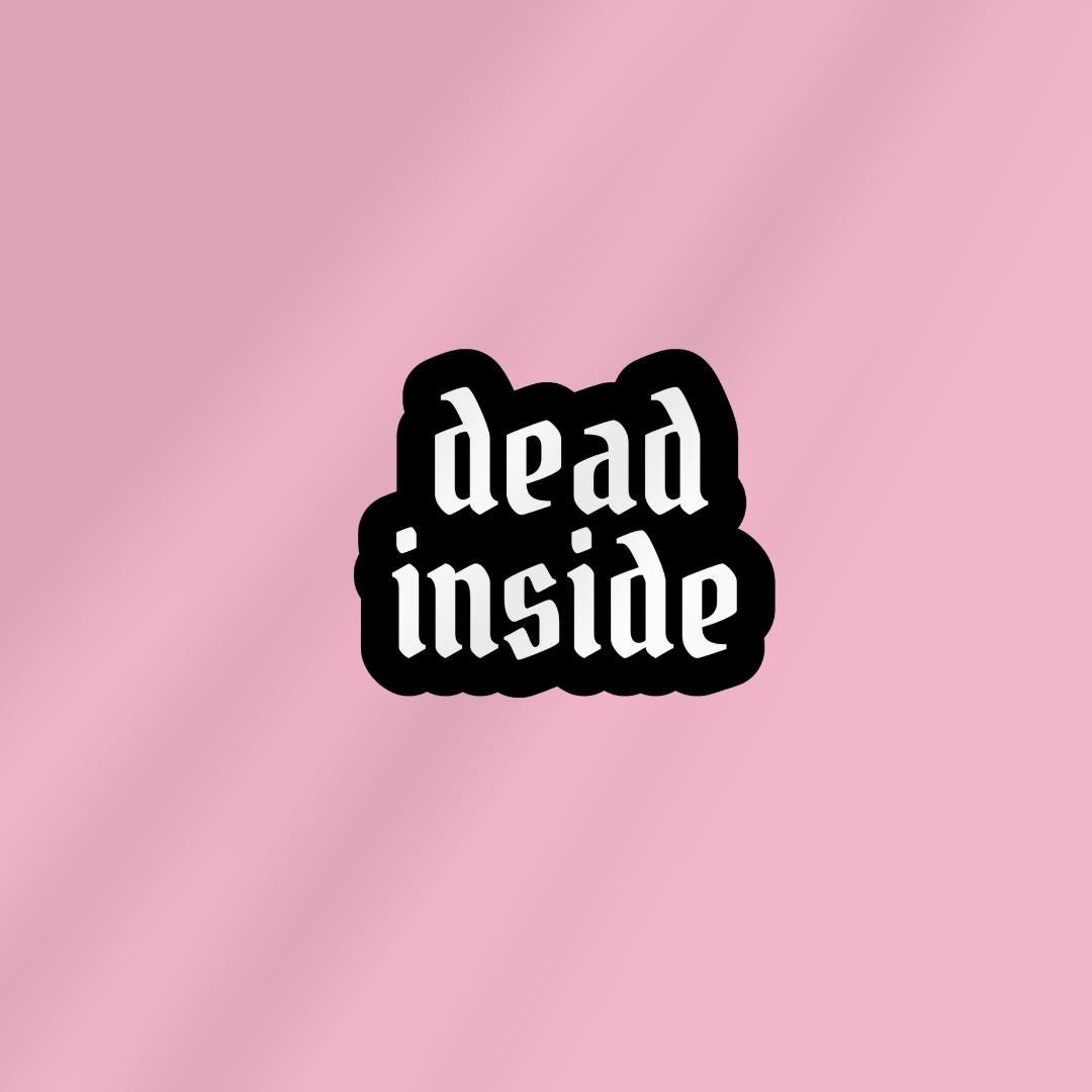 Dead Inside Kindle Sticker: Bookish Romantasy Laptop Decal sticker by Magic & Meaning