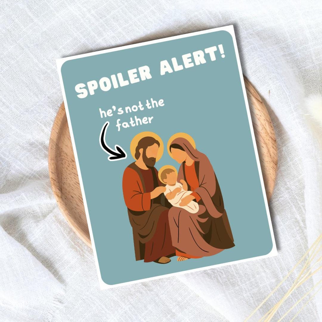 Spoiler Alert Funny Christmas Card - rude and funny Christmas card by Northern Wind Creative